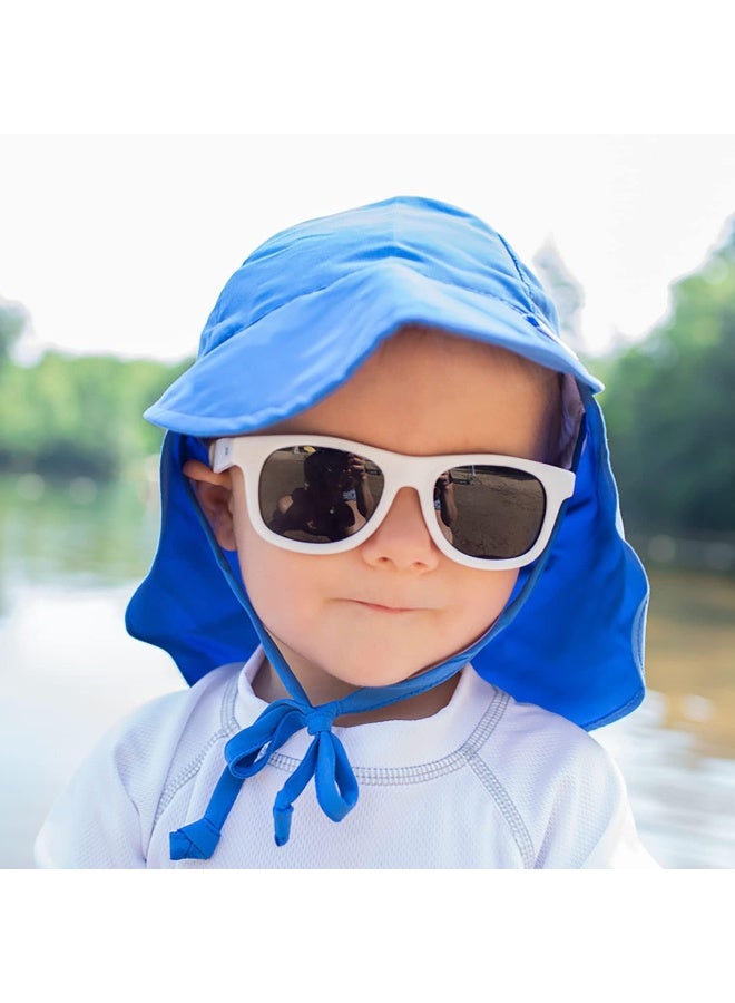 green sprouts i Play. Toddler Flap Sun Protection Swim Hat, Royal Blue, 2T-4T - Image 5