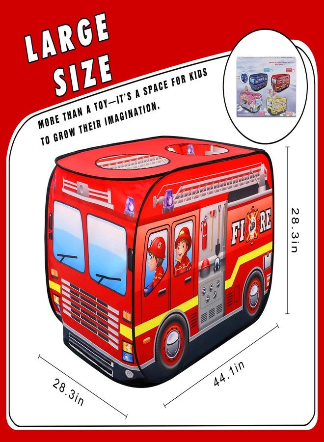 jiangcha Pop Up Play Tent for Kids Aged 3-5 Years Old Boys and Girls: Fire Truck Tent Indoor Outdoor Playhouse for Toddlers 3+ Years Old, Fun Role Play Toy Gift - Image 3