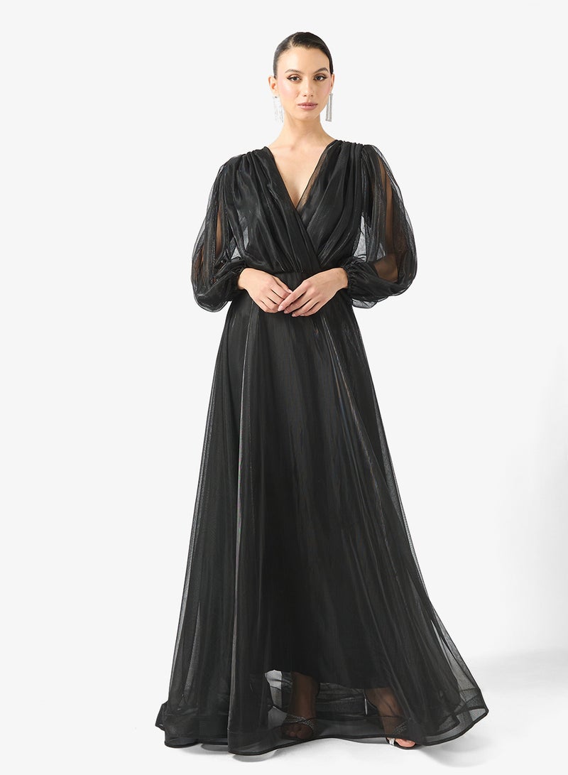 نمشي x فستان معدني بتصميم - - Image 5