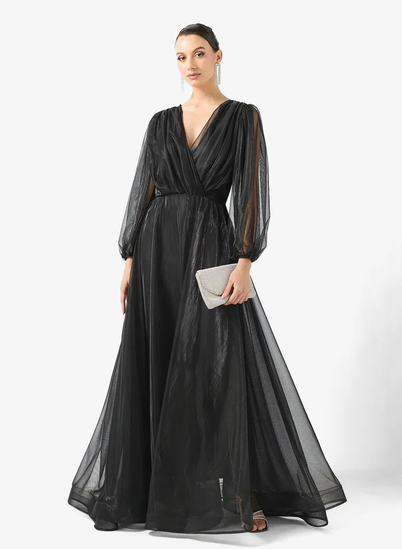 Metallic A-line Gown
