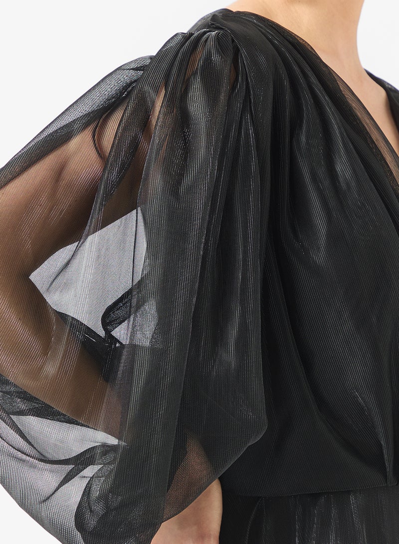 نمشي x فستان معدني بتصميم - - Image 4