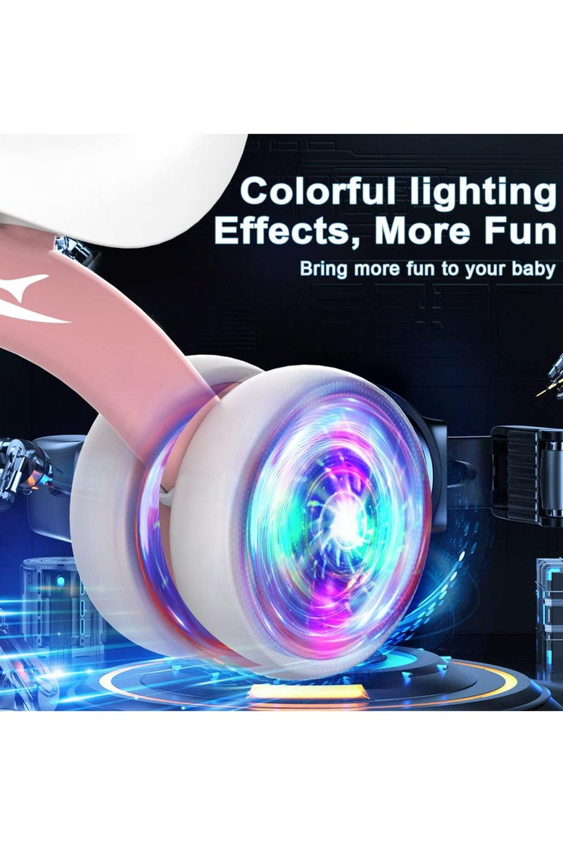 أوزيغالور دراجة توازن أطفال ملونة مضيئة – هدايا للبنات بعمر سنة، دراجة بدون دواسات بعجلات صامتة 4 ومقعد ناعم – أول دراجة تعليمية للأطفال من 10 إلى 36 شهرًا - Image 3