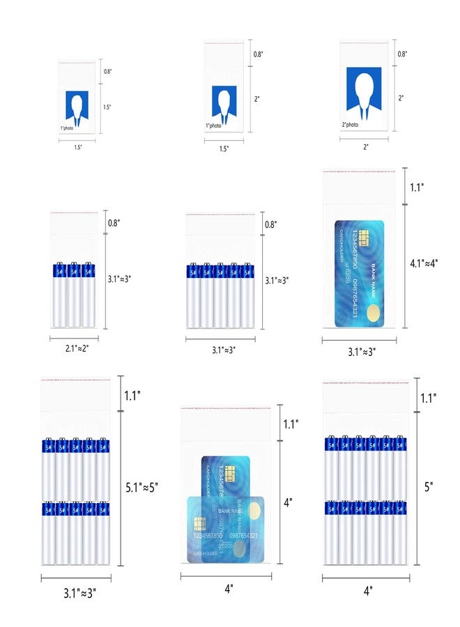 Doutop 1000pcs 1.5x2 Crystal Clear Cello Bags Tiny Self-Adhesive Bag 1mil OPP Poly Plastic Bags for Rings Jewelry Beads Candies Coins Samples Vitamins - Image 4