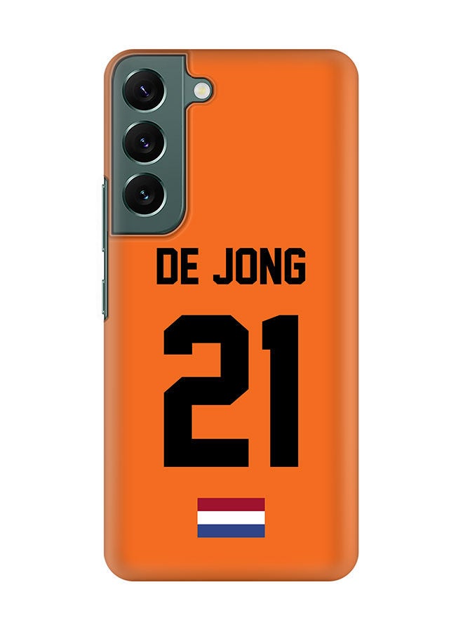 Stylizedd Slim Cover for Samsung Galaxy S22 Plus 5G Case Snap Classic Series Mobile Cover Hard PC Shield Matte Finish Print -Netherlands-Player-De Jong - Image 1