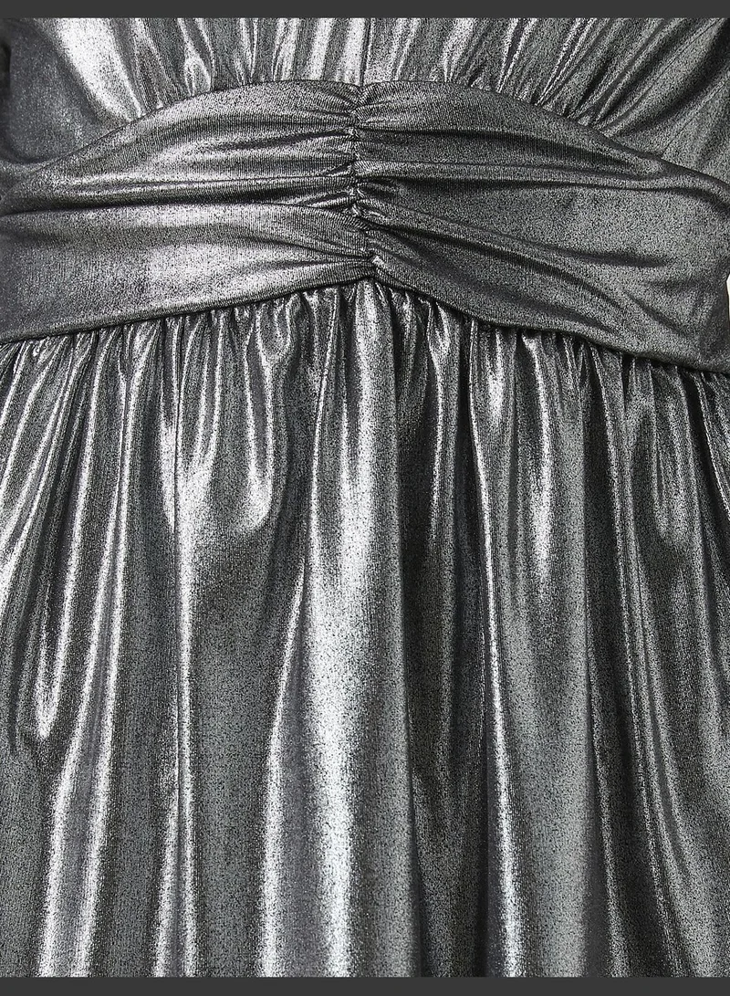 KOTON V Neck Ruffle Dress