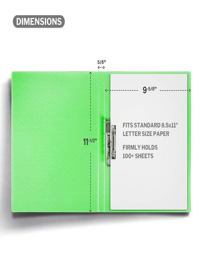 CRANBURY Punchless Clamp Binder (4-Pack, Assorted Colors), Ringless Binder Holds 100 Letter Size Pages, Documents, 8.5x11 Folder with Metal Clip for Home or Office, Transparent Acid-Free Poly - Image 5
