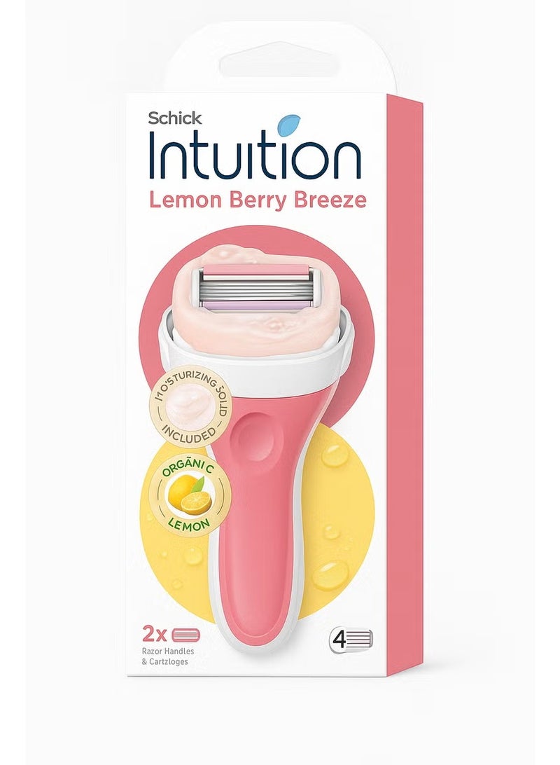 schick Intuition Lemon Berry Breeze Razors For Women