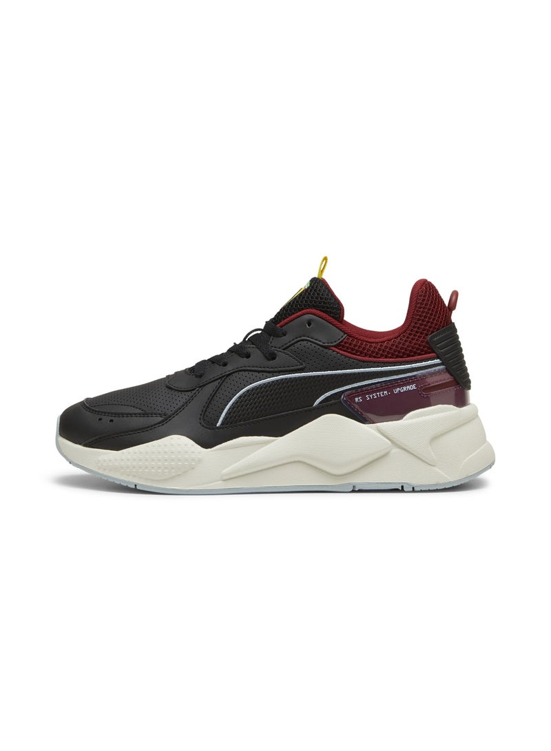 PUMA Scuderia Ferrari RS-X Mens Black Burgundy Sneakers - Image 1
