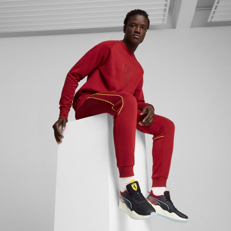 PUMA Scuderia Ferrari RS-X Mens Black Burgundy Sneakers - Image 3
