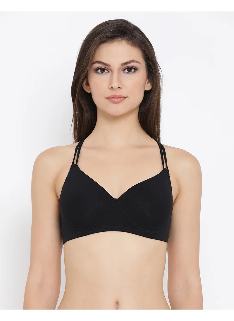 Clovia Clovia Cotton Padded Non-Wired T-Shirt Crossback Bra