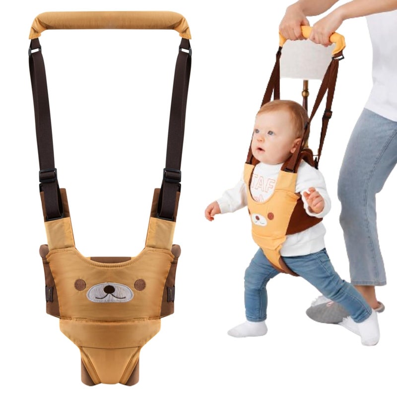 AVIZCVE Baby Walking Harness, Handheld Kids Walker Helper, New Upgrade Breathable and Adjustable Toddler Infant Walker Harness Assistant Belt with Instructions for 7-24 Month (Seasonal Yellow Bear) - Image 1