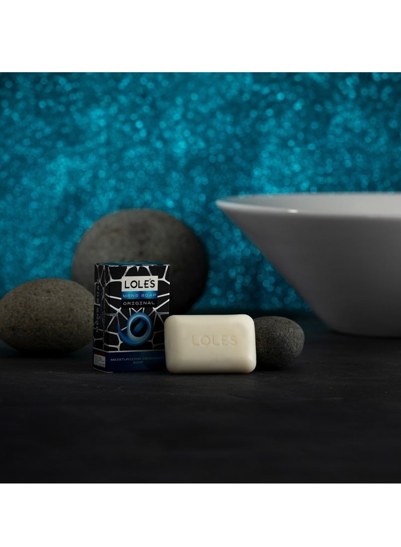 LOLE'S Men’s Soap Original – Moisturizing Deodorant Bar, SLS-Free, Paraben-Free, No Animal Fat, 100% Vegetable-Based Soap, Pack of 2 x 150g - Image 5