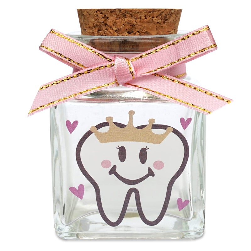 HAMUIERS Tooth Fairy Box Baby Tooth Box for Lost Teeth Glass Tooth Holders for Kids First Teeth Keepsake Box Gifts for Baby Girl