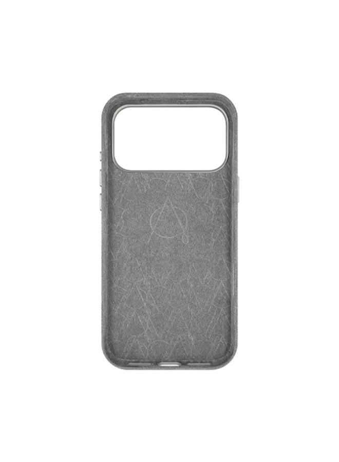 A-Case Its My Case Kadife Alcantara Leather Protective Case for iPhone 17 Pro Max Ultra Slim Lightweight Durable Shockproof Cover MagSafe Compatible Soft Touch Grip - Gray - Image 3