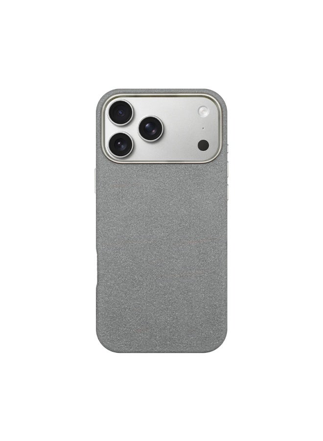 A-Case Its My Case Kadife Alcantara Leather Protective Case for iPhone 17 Pro Max Ultra Slim Lightweight Durable Shockproof Cover MagSafe Compatible Soft Touch Grip - Gray - Image 2
