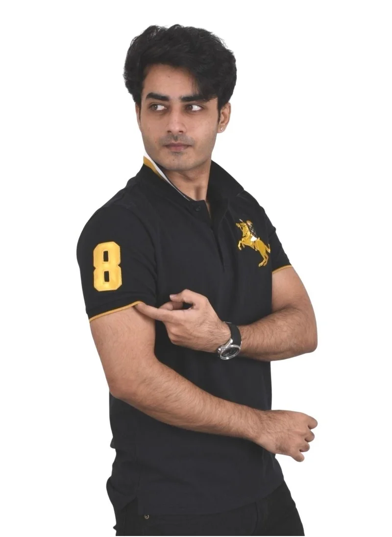 GIORDANO Men's Napoleon Polo - Signature Black