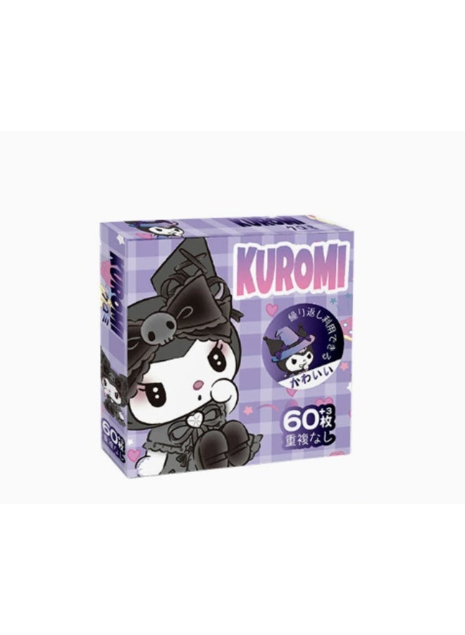 Kuromi Stationery Set, All-in-One Cute School Supplies Kit with 2 Badges, 63 PCS Stickers, 12 Colors Crayons, Cute Tape Set, Gashapon Machine Journal Set, Crystal Diamond Pen, 6 Quick-Dry Pens and Stress Relief Fidget Toy, Stylish Stationery Gift for Girls Teens Back to School Birthday - Image 5