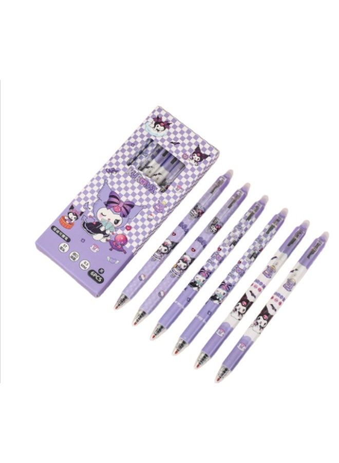 Kuromi Stationery Set, All-in-One Cute School Supplies Kit with 2 Badges, 63 PCS Stickers, 12 Colors Crayons, Cute Tape Set, Gashapon Machine Journal Set, Crystal Diamond Pen, 6 Quick-Dry Pens and Stress Relief Fidget Toy, Stylish Stationery Gift for Girls Teens Back to School Birthday - Image 3