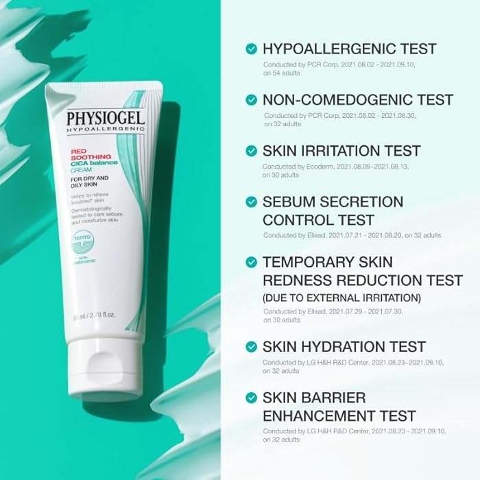 Physiogel Moisturizer Cream, Korean skin care, Soothes Irritation & Redness while Controlling Sebum, Cica, PEA, Niacinamide, Panthenol, Non-Comedogenic, Dermatologist-Tested, Lightweight Cream. - Image 4