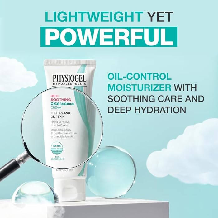 Physiogel Moisturizer Cream, Korean skin care, Soothes Irritation & Redness while Controlling Sebum, Cica, PEA, Niacinamide, Panthenol, Non-Comedogenic, Dermatologist-Tested, Lightweight Cream. - Image 2
