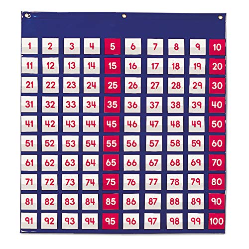 Learning Resources Hundred Pocket Chart Hundreds Pocket Chart for Classroom Numbers 1100 Counting to 100 Numbers for Classroom Wall Math Charts Kindergarten Learning Charts - Image 1