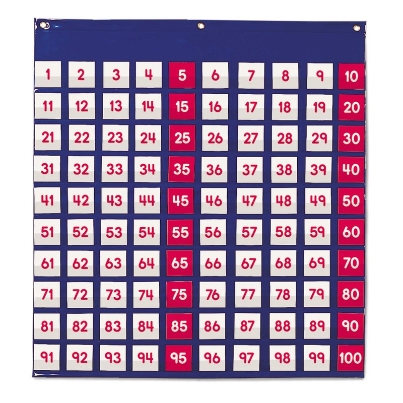 Learning Resources Hundred Pocket Chart Hundreds Pocket Chart for Classroom Numbers 1100 Counting to 100 Numbers for Classroom Wall Math Charts Kindergarten Learning Charts - Image 4