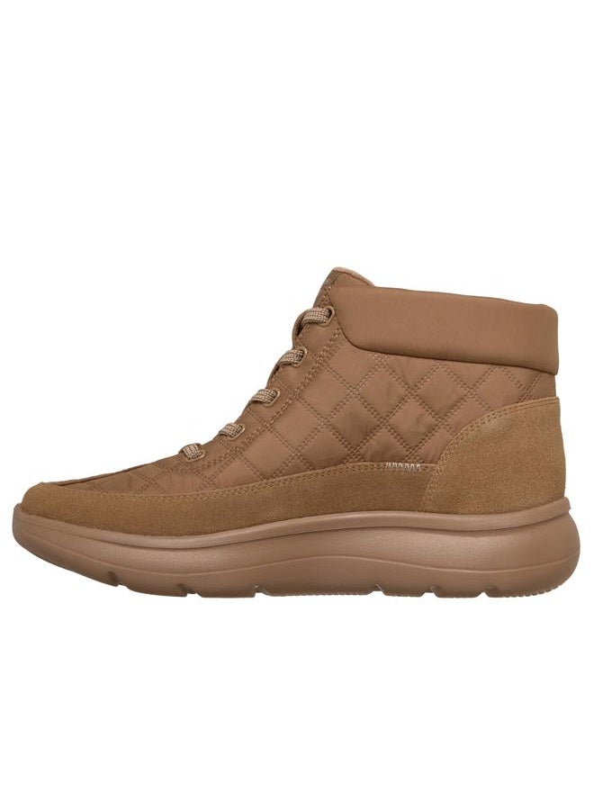 SKECHERS Women's Hands Free Slip-ins On-The-go Encore Quilted Nylon Chugga Ankle Boot, Chestnut, 36 EU - Image 2