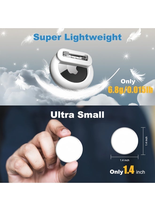2 Pieces AirTag Holder with Safety, Hidden Wearable AirTag Case with Brooch Clip for Clothes of Kids, Teens, Elder (Round Shape) - Image 4