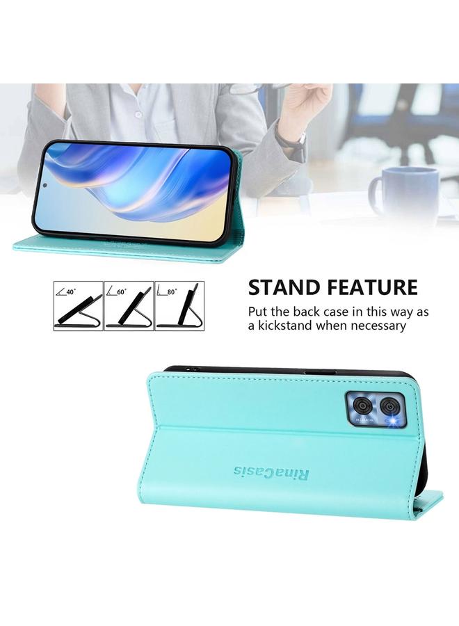 اس-توب جراب لهاتف Motorola Moto E22 / Moto E22i RC01، جراب هاتف جلدي مزدوج الطي مزود بخاصية الشفط المغناطيسي بتقنية RFID - Image 4