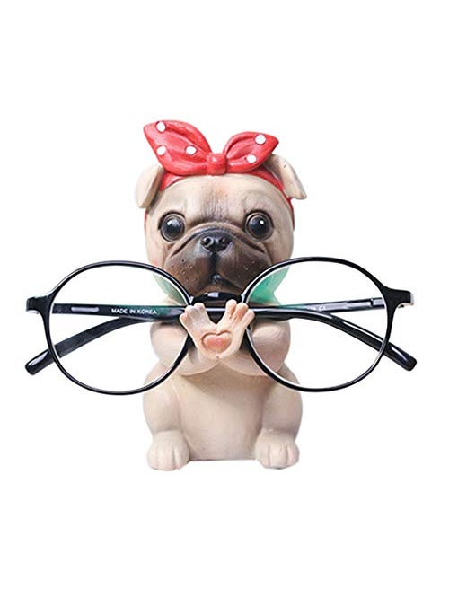 BlastCase Puppy Dog Glasses Holder Stand Eyeglass Retainers Sunglasses Display Cute Animal Design Decoration Pug 