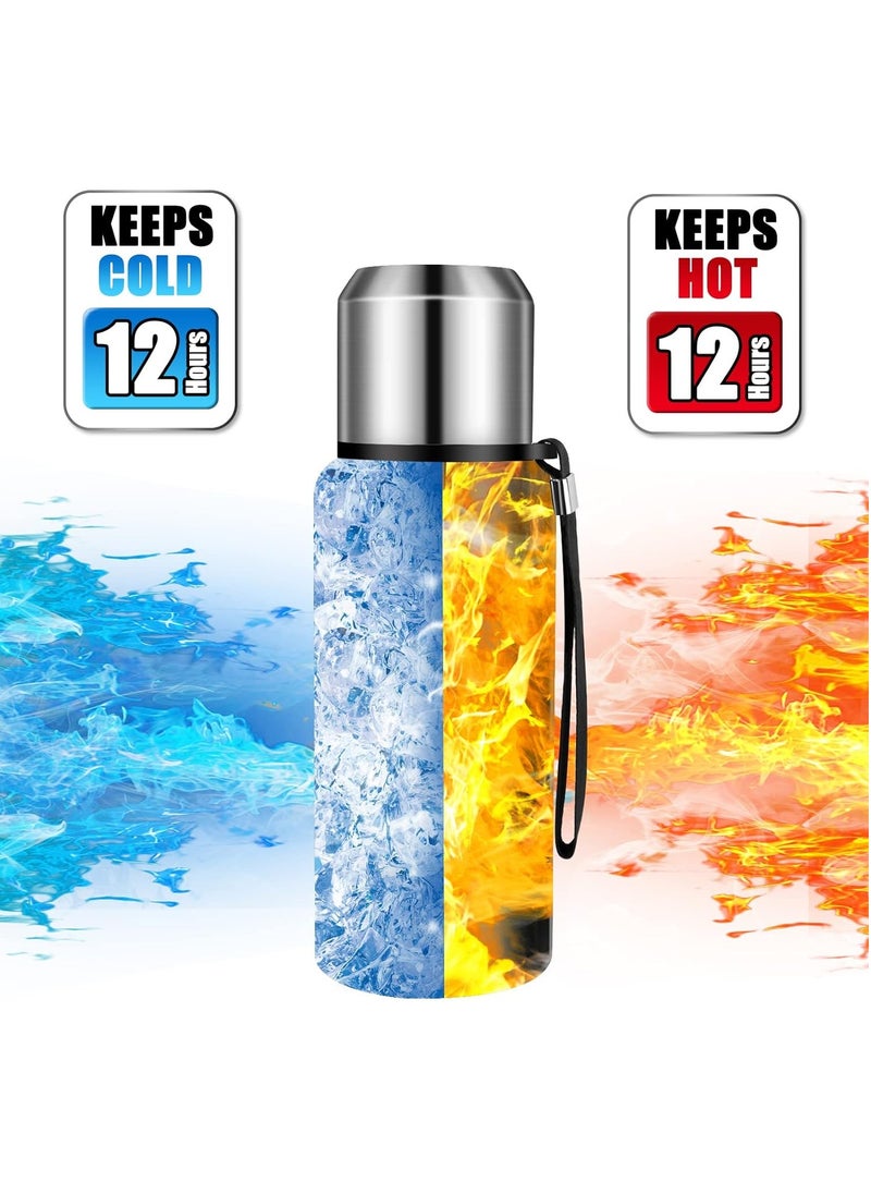 Thermal isulated Water Bottle 1000 ML With LED 316 Stainless Steel Double Wall Vacuum insulated Water Bottles for Hot Cold Water Gym Bottle Flask Bottle LED Display Black.