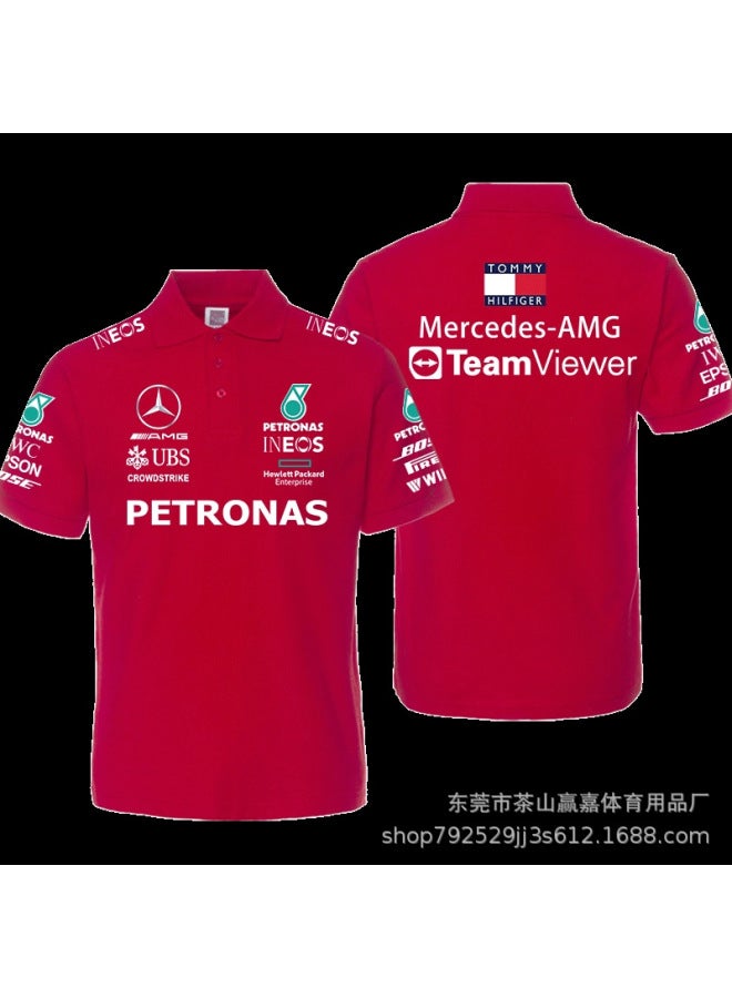 Fashion New Short-sleeved Polo Shirt All-match Handsome Off-road Racing Men's Quick-drying Clothes Moisture Wicking