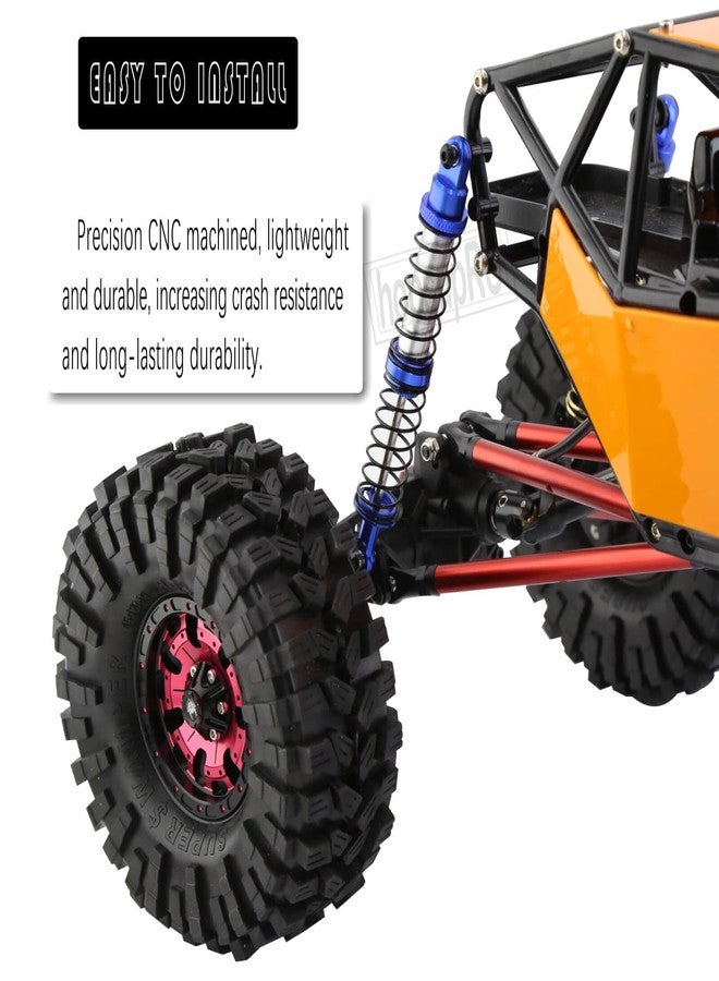 hopsupRC 130mm RC Shocks Absorber Upgrades for 1/10 RC Hobby Cars,7075 Aluminum Full Metal Front Rear Shocks Absorber Damper,4PCS Navy Blue - Image 3