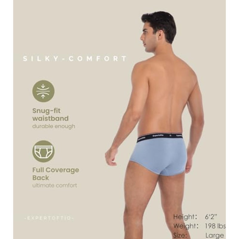 Men's Underwear Briefs Viscose from Bamboo, Moisture Wicking Tagless Underwear for Men Pack Comfort Fly - Image 4