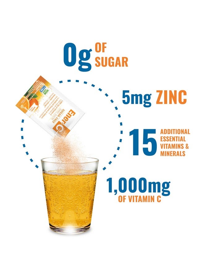 Ener-C Sugar Free Energy Orange Multivitamin Drink Mix Vitamin C 1000mg & Electrolytes - Natural Immunity Support with Real Fruit Juice Powders Non-GMO Vegan & Gluten Free - 30 Count - Image 4