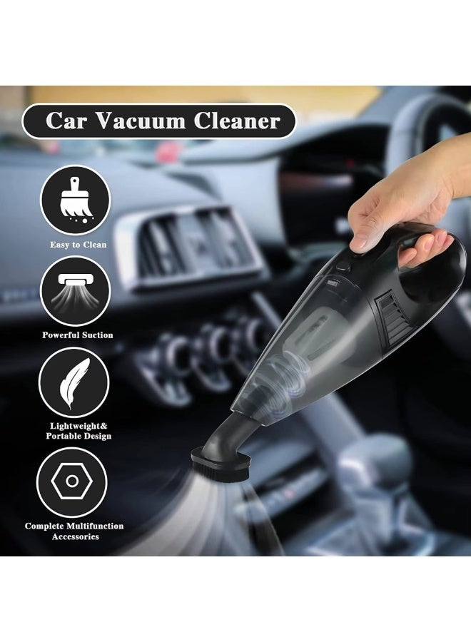 Portable Handheld Car Vacuum Cleaner 12V DC High Power with 3 Washable Removable Attachments, 3M Extension Cord, Compact Design for Car, RV & Camper Cleaning - Image 1
