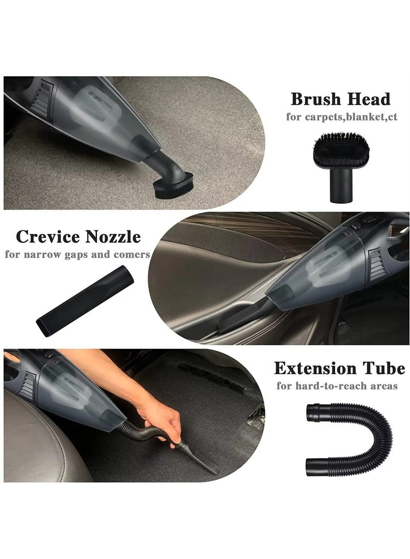 Portable Handheld Car Vacuum Cleaner 12V DC High Power with 3 Washable Removable Attachments, 3M Extension Cord, Compact Design for Car, RV & Camper Cleaning - Image 3