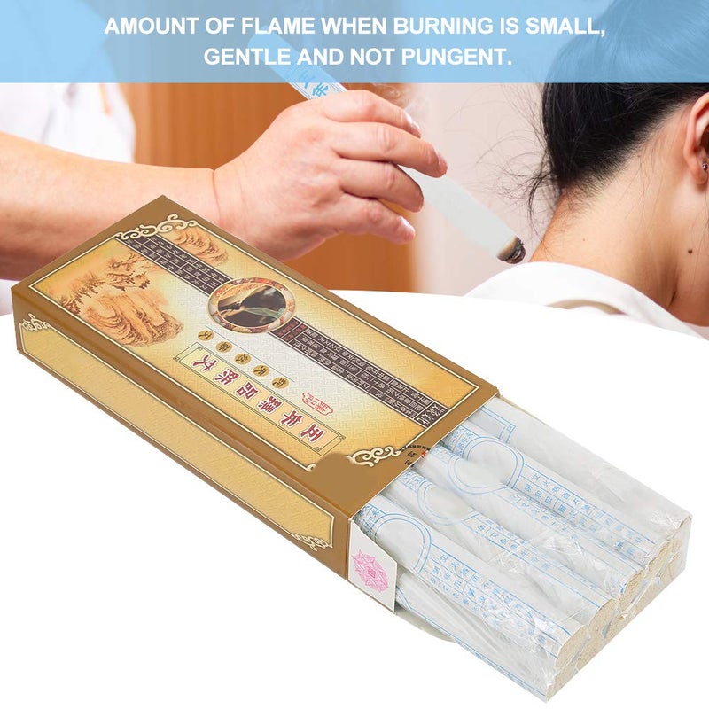 woobles 10pcs/Box Moxibustion Moxa Cone with Chinese Pure Herbs for Body Care, Moxa Roll Used for Blood Circulation and Relieve Stress - Image 2