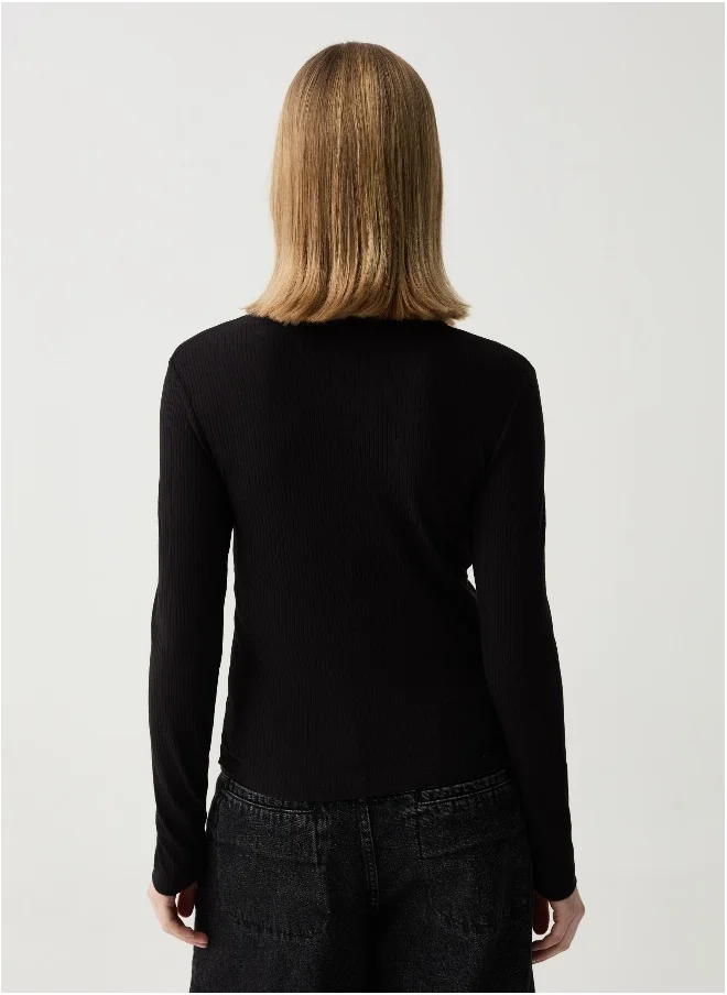 Ovs T-shirt with knot and long sleeves