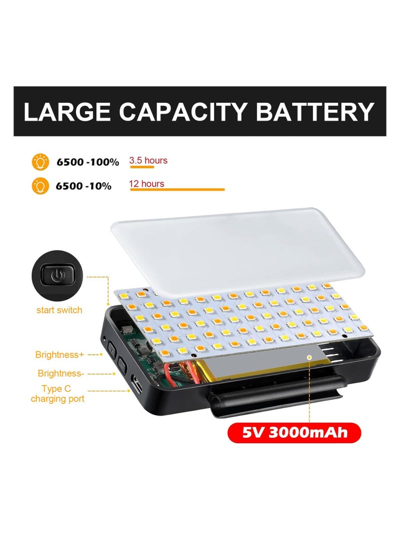 SYOSI Selfie Light with Clip, 3 Light Modes, 78 LED beads, 9 Colors LED Video Light with 3000 mAh Battery, CRI 95+, Rechargeable Portable Clip on Light for Makeup, Vlog, YouTube, TikTok Live Streaming - Image 2