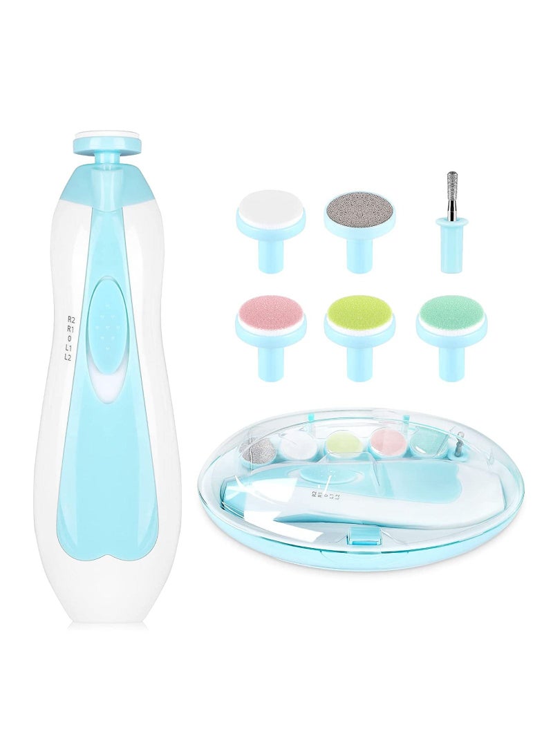 MissTiara ماكينة قص أظافر كهربائية مع مجموعة قص أظافر للأطفال ورؤوس طحن وتلميع مختلفة للأطفال حديثي الولادة - Image 2