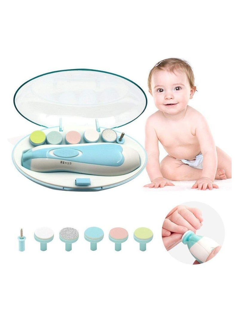 MissTiara ماكينة قص أظافر كهربائية مع مجموعة قص أظافر للأطفال ورؤوس طحن وتلميع مختلفة للأطفال حديثي الولادة - Image 3