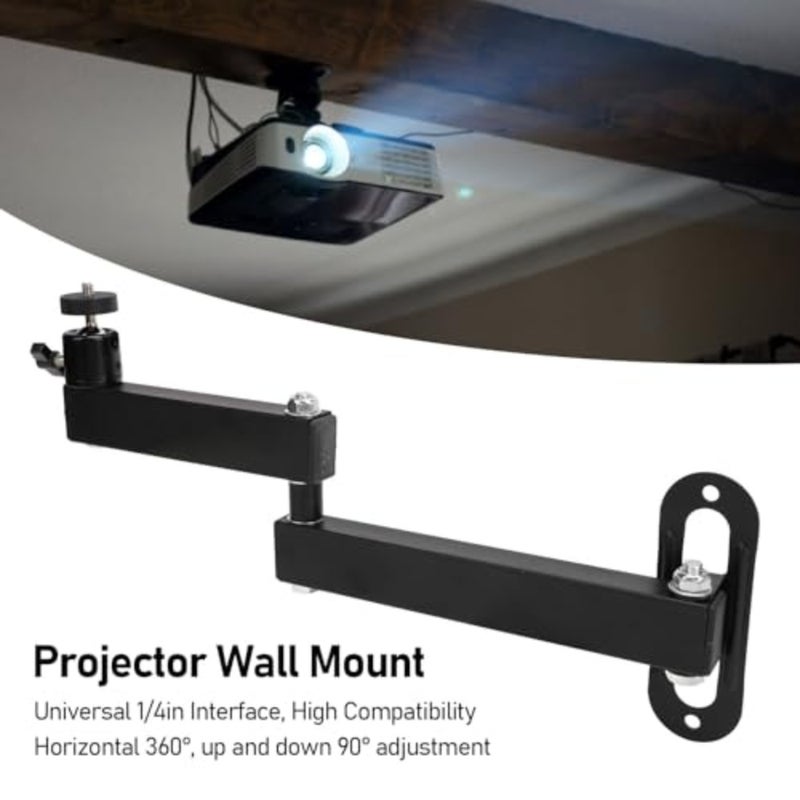 Adjustable Wall Mounted Projector Stand with Foldable Design, 360 Degree Rotation, Steel Iron Material for Projector, Camera, and Device - Image 3