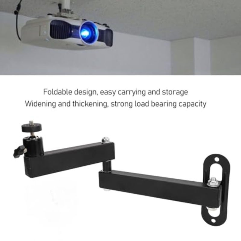 Adjustable Wall Mounted Projector Stand with Foldable Design, 360 Degree Rotation, Steel Iron Material for Projector, Camera, and Device - Image 2