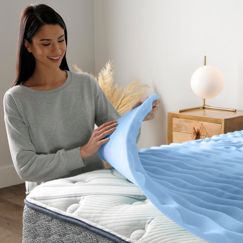 Serta Comfort Zone Cooling Memory Foam Mattress Topper, 1.5 Inch, Twin - Image 2