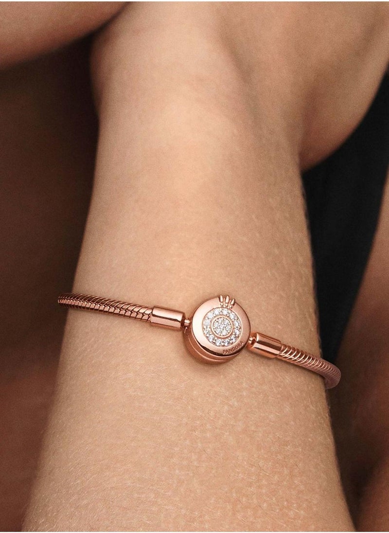 PANDORA Pandora Moments Sparkling Crown O Snake Bracelet  - Image 5