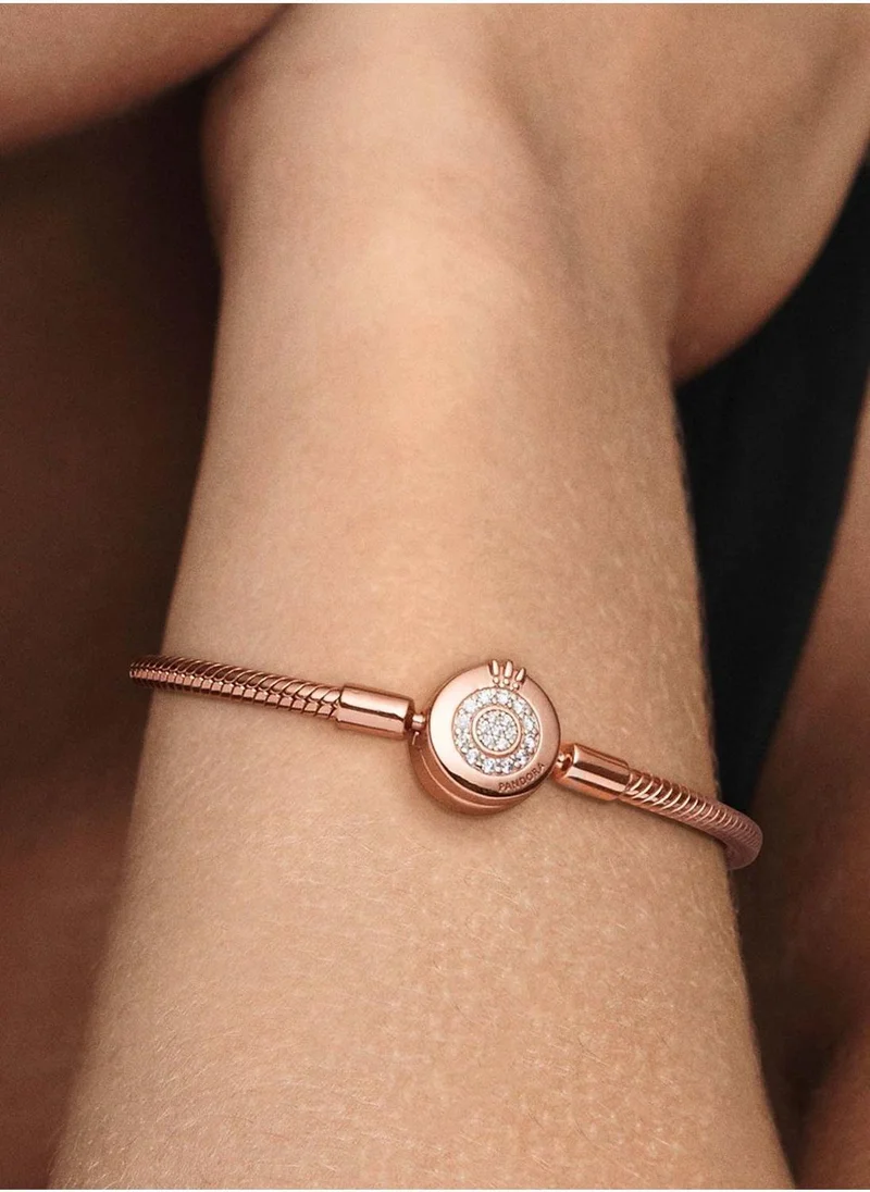 PANDORA  Pandora Moments Sparkling Crown O Snake Bracelet for Women | Best Price UAE