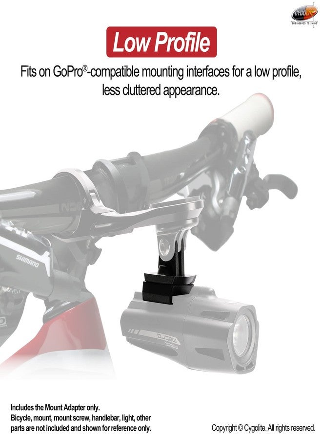 Cygolite Light Adapter Velocity, Ranger, Expilion, Metro, and Streak Series Bicycle Headlights Fits On GoPro Compatible Mount - Image 2