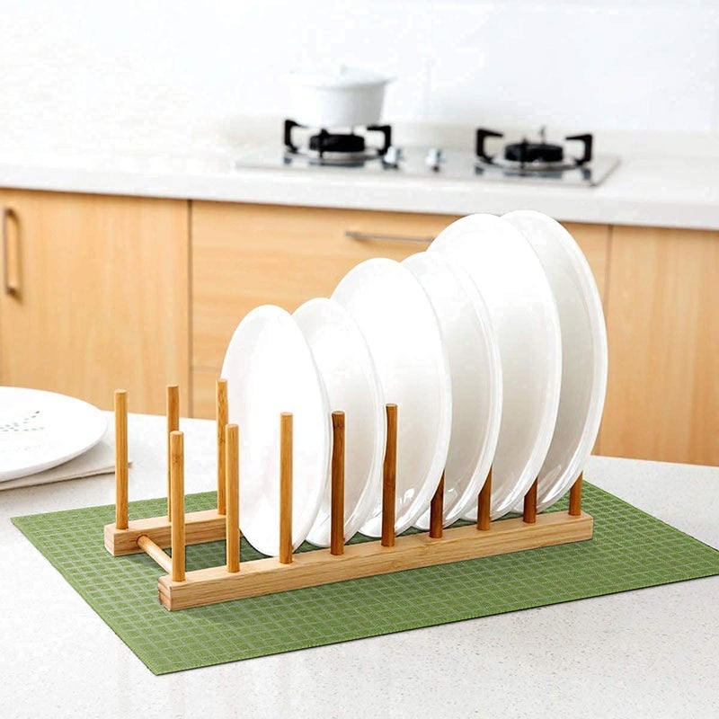 SUNAM Absorbent Reversible Microfiber Dish Drying Mat and Protector for Kitchen Countertops, Sinks - Folds for Compact Storage - Image 1