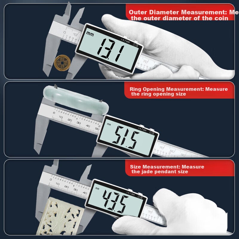 JD Jing Zao SYNTEK Digital Vernier Caliper High-Precision Mini Electronic Caliper for Jewelry, Bracelets, Pearls, Jade, Household Depth Gauge - Image 2